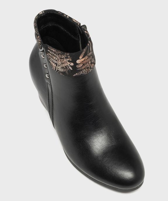 Bottines à talon spéciales confort avec col scintillant femme vue5 - G'FLEX GEMO FOR GOOD - GEMO