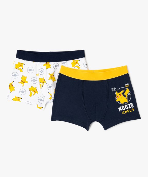 Boxers à motifs Pikachu garçon (lot de 2) - Pokemon vue1 - POKEMON - GEMO