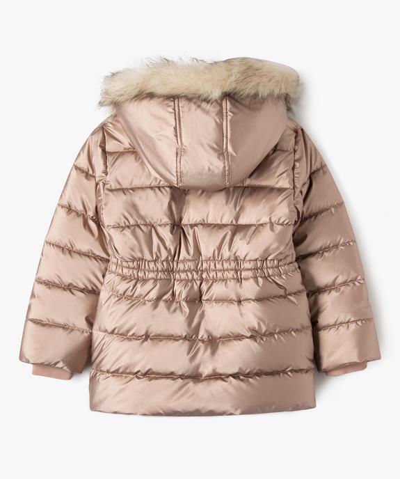Parka déperlante à capuche avec doublure  fille vue4 - GEMO 4G FILLE - GEMO