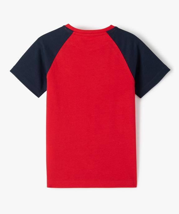 T-shirt manches raglan imprimé garçon vue3 - GEMO (ENFANT) - GEMO