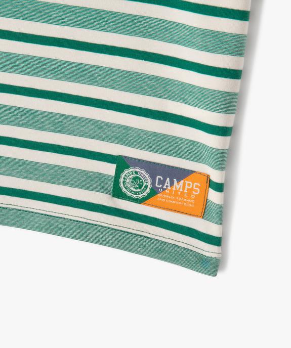 Tee-shirt à manches courtes rayé fille - Camps United vue2 - CAMPS GEMO FOR GOOD - GEMO
