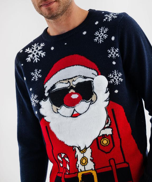 Pull de Noël à motifs en relief homme vue2 - GEMO (HOMME) - GEMO