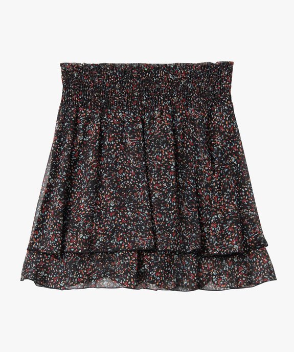 Jupe femme à motifs fleuris avec volants vue4 - GEMO(FEMME PAP) - GEMO
