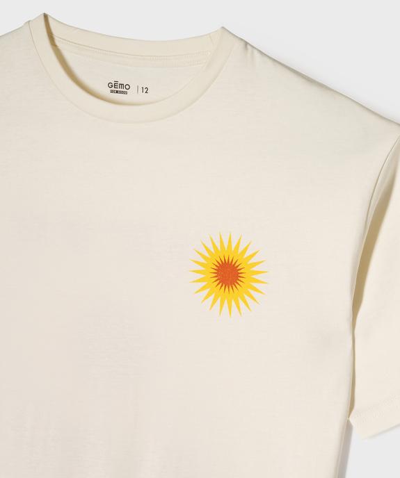Tee-shirt manches courtes avec motifs soleils garçon vue3 - GEMO 4G GARCON - GEMO