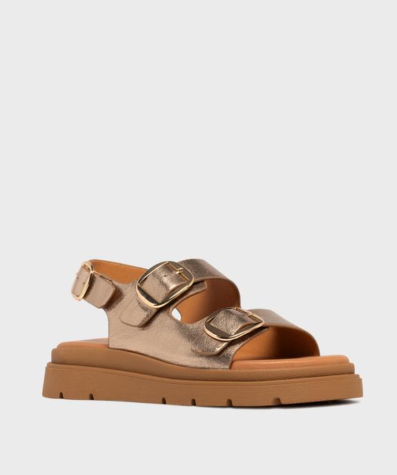 Sandales plateformes à 3 boucles femme - 5 Miles vue3 - 5 MILES - GEMO