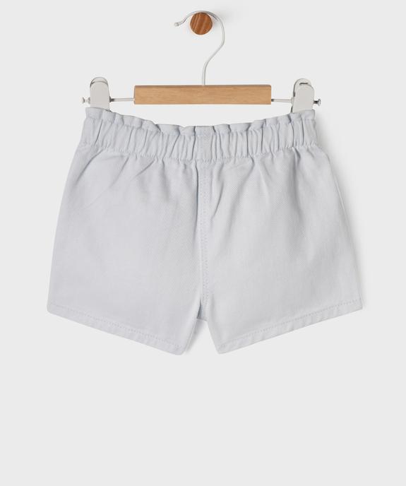 Short en twill de coton bébé fille vue3 - GEMO(BEBE DEBT) - GEMO