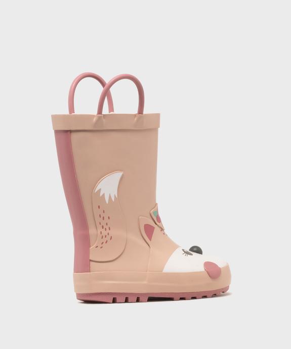 Bottes de pluie imprimé renard fille vue4 - LOVELY WINGS - GEMO