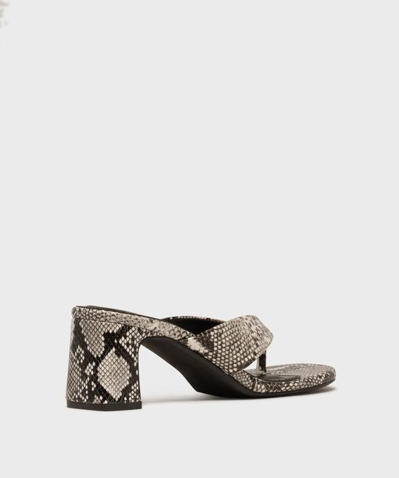 Mules à talon large et entredoigt femme - Follow Me vue4 - FOLLOW ME - GEMO