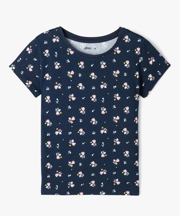 Tee-shirt à manches ultra courtes imprimé fille vue1 - GEMO (ENFANT) - GEMO