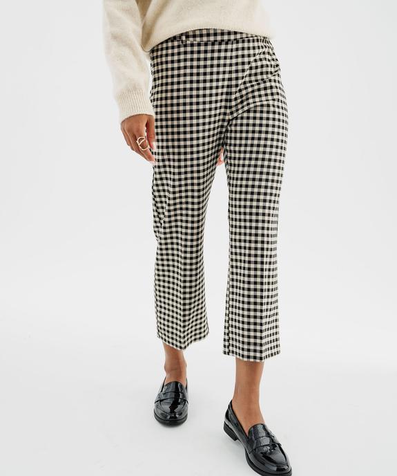 Pantalon à carreaux 7/8e femme vue1 - GEMO(FEMME PAP) - GEMO