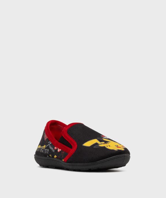 Chaussons pantoufles en velours imprimé Pikachu garçon - Pokémon vue2 - POKEMON - GEMO