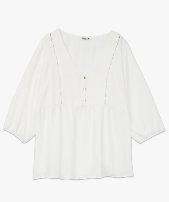 Blouse grande taille manches 3/4 en maille fluide femme vue4 - GEMO (G TAILLE) - GEMO
