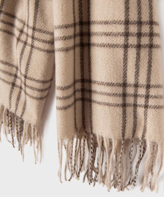 Écharpe plaid moelleuse et douce à carreaux femme vue2 - GEMO (ACCESS) - GEMO