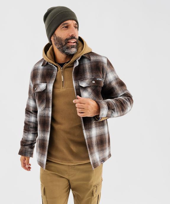 Sur-chemise à carreaux avec doublure matelassée homme - Roadsign vue1 - ROADSIGN D - GEMO