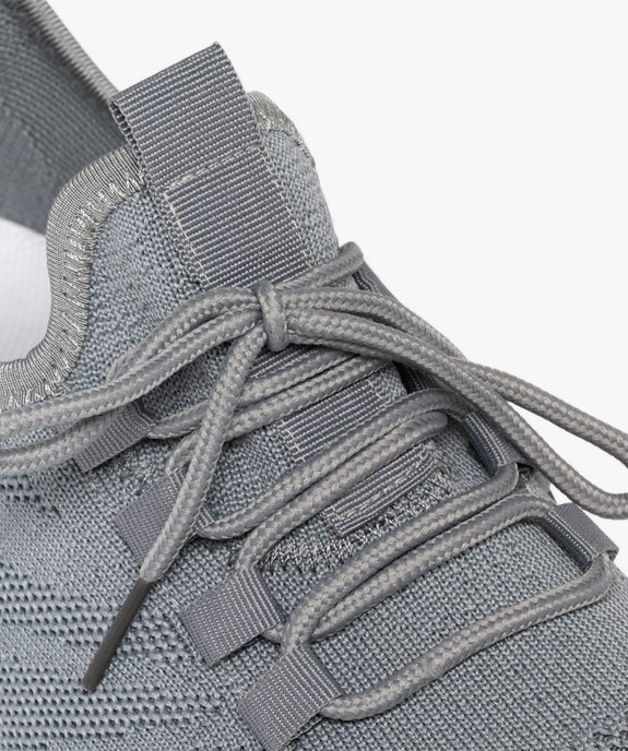 Baskets homme unies en mesh à col élastique et souple  vue6 - BOTTESINI - GEMO