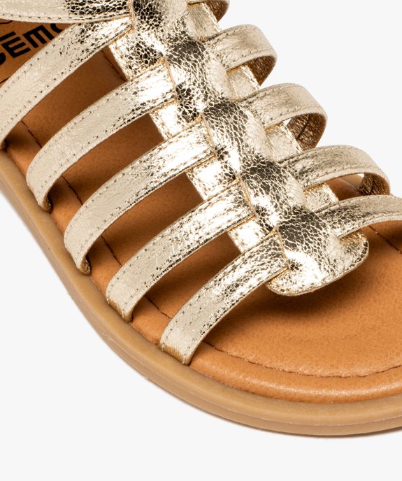 Sandales fille métallisées avec zip au talon et multibrides vue6 - LOVELY WINGS - GEMO