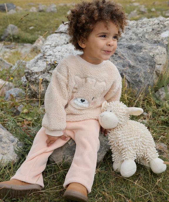 Sweat en sherpa à motif bébé fille vue1 - GEMO(BEBE DEBT) - GEMO