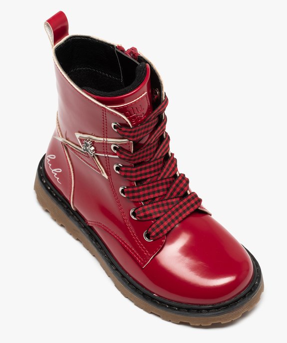 Boots fille vernies style rock à semelle crantée - LuluCastagnette vue5 - LULU CASTAGNETT - GEMO