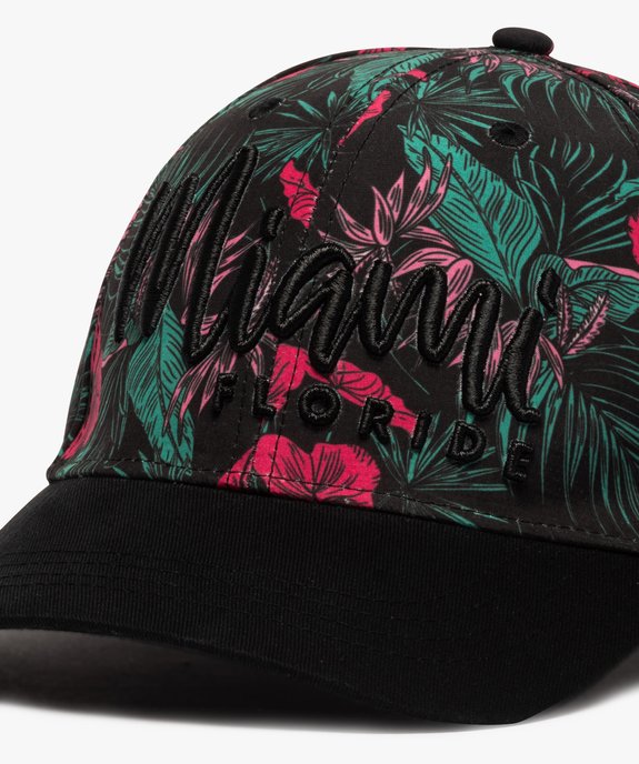 Casquette femme à motifs fleuris et inscription brodée vue2 - GEMO (ACCESS) - GEMO