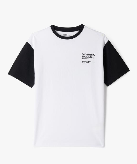 Tee-shirt bicolore motifs graphiques garçon vue2 - GEMO 4G GARCON - GEMO