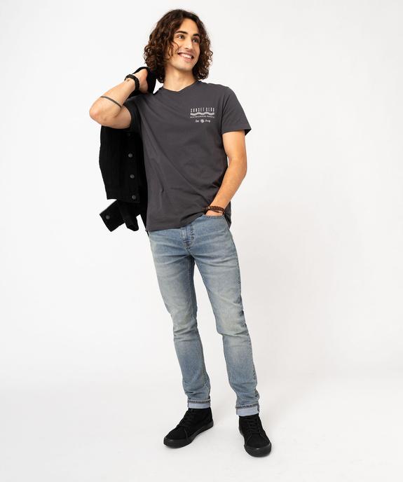 Jean skinny en coton stretch délavé homme vue5 - GEMO 4G HOMME - GEMO