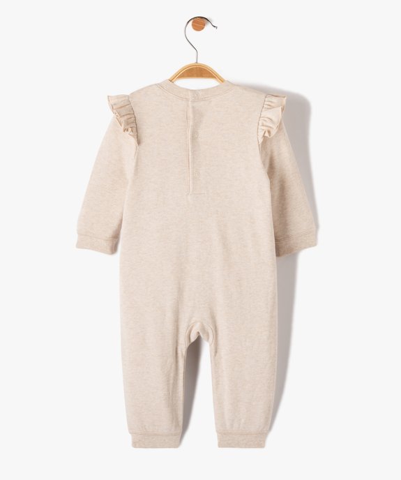 Pyjama bébé en jersey à épaules volantées vue3 - GEMO(BB COUCHE) - GEMO