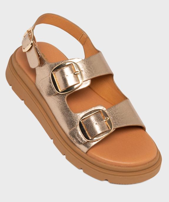 Sandales plateformes à 3 boucles femme - 5 Miles vue6 - 5 MILES - GEMO