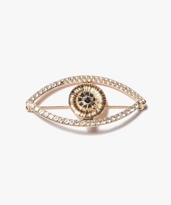 Broche femme en forme d’oeil à strass vue1 - GEMO (ACCESS) - GEMO