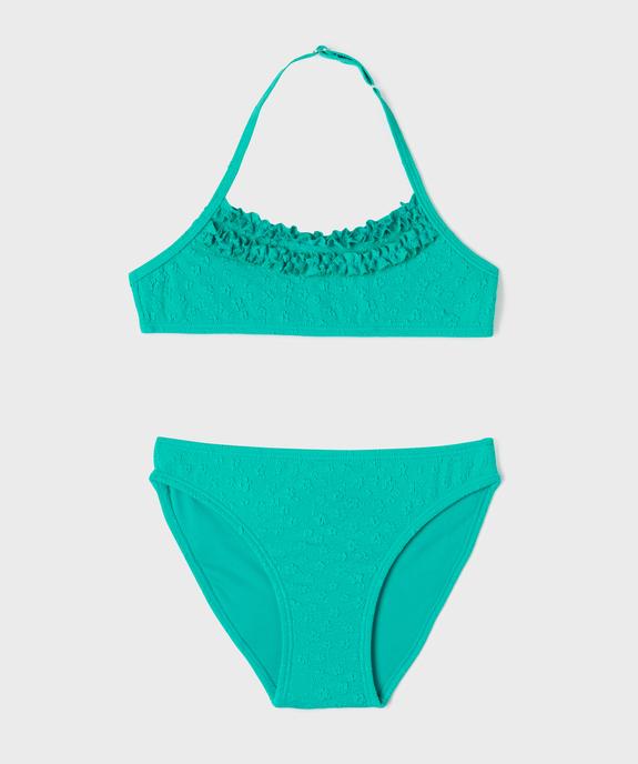Maillot de bain 2 pièces avec fronces fille vue1 - GEMO (ENFANT) - GEMO