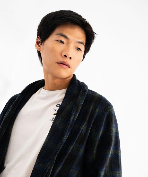 Robe de chambre en velours motif tartan homme - GEMO(HOMWR HOM) Robe de chambre en velours motif tartan homme vue5 - GEMO(HOMWR HOM) - GEMO