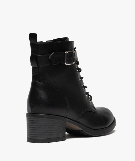 Bottines femme à talon carré et à lacets avec bride à boucle vue5 - VALENTINA BALDA - GEMO