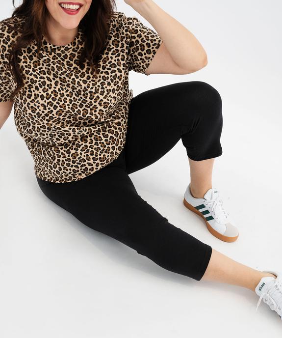 Legging uni longueur 7/8ème femme grande taille vue6 - GEMO 4G GT - GEMO