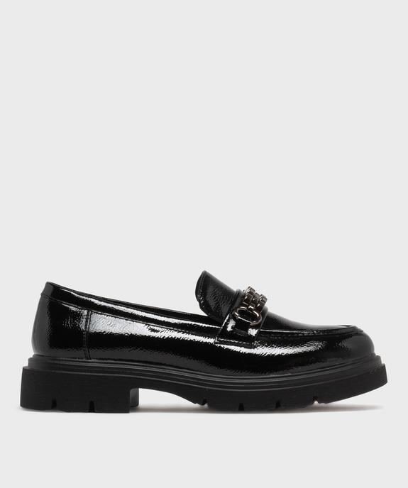 Mocassins chunky vernis à épaisse semelle crantée femme vue2 - 5 MILES - GEMO