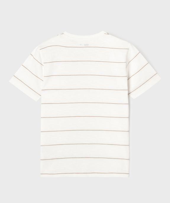 Tee-shirt rayé à manches courtes garçon vue7 - GEMO 4G GARCON - GEMO