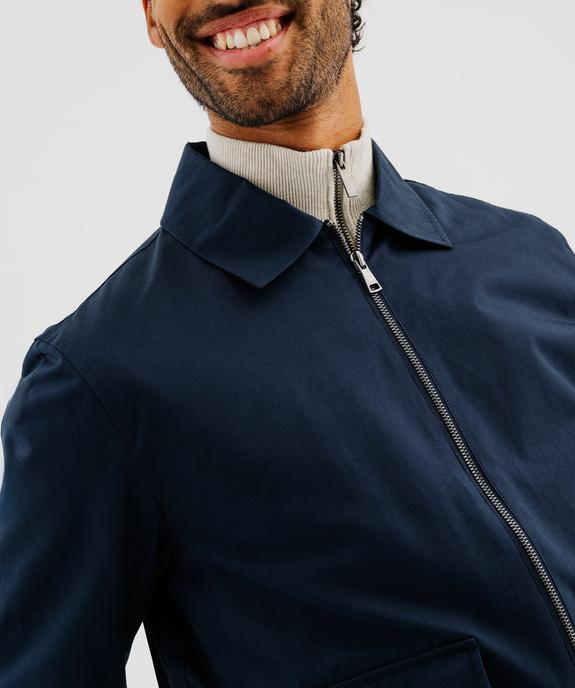 Blouson en matière déperlante et col chemise homme vue3 - GEMO (HOMME) - GEMO