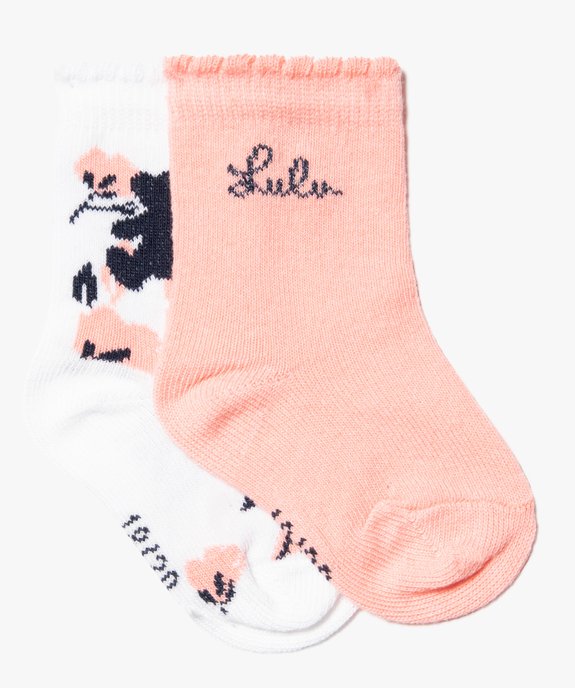 Chaussettes bébé fille imprimées - LuluCastagnette (lot de 2) vue1 - LULUCASTAGNETTE - GEMO