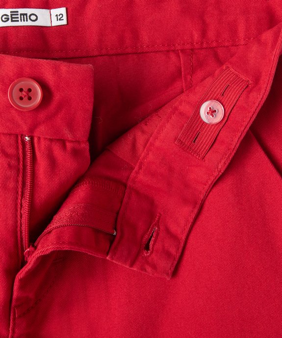 Bermuda coupe chino regular en toile de coton garçon vue2 - GEMO 4G GARCON - GEMO
