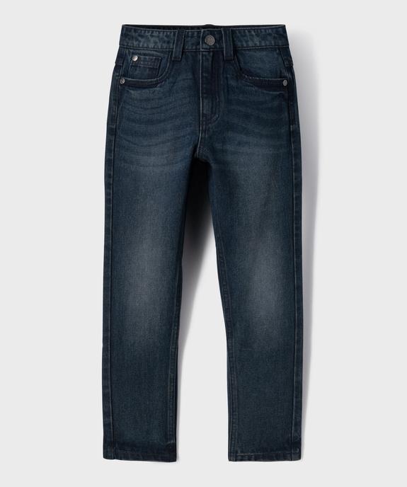 Jean délavé coupe relaxed à taille réglable garçon vue2 - GEMO (ENFANT) - GEMO