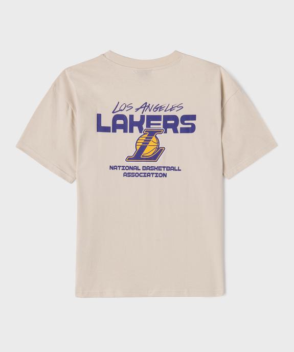Tee-shirt manches courtes en jersey imprimé devant et dos Lakers garçon - NBA vue1 - NBA - GEMO