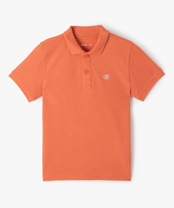 Polo à manches courtes uni garçon vue1 - GEMO (ENFANT) - GEMO