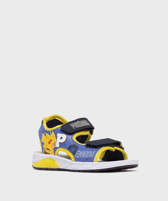 Sandales à scratch imprimées Pikachu garçon - Pokémon vue2 - POKEMON - GEMO