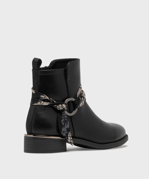 Boots zippées à bride foulard femme vue4 - EMILIA ROSA - GEMO