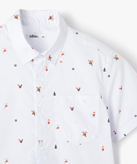 Chemise à manches courtes avec poche poitrine garçon vue2 - GEMO (JUNIOR) - GEMO