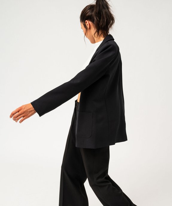 Veste blazer coupe droite fermeture un bouton femme vue1 - GEMO(FEMME PAP) - GEMO