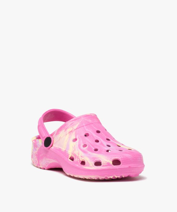 Sabots souples fille dessus perforé tie and dye vue2 - GEMO (ENFANT) - GEMO