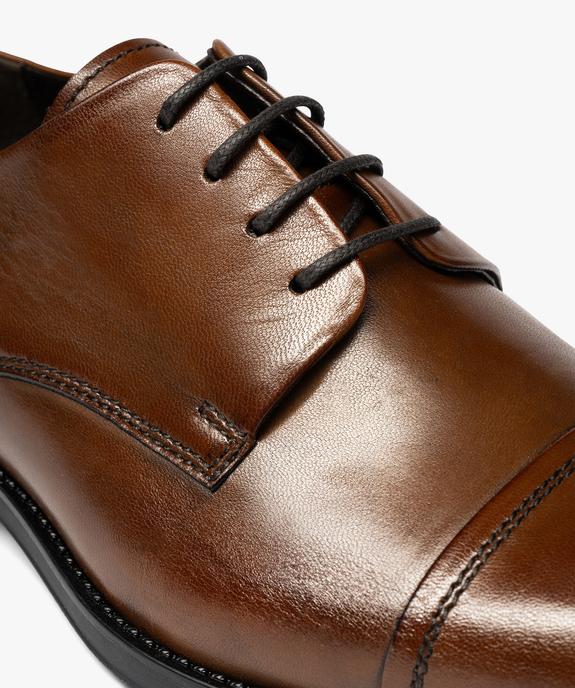 Derby dessus cuir à bout droit homme - Tanéo vue6 - TANEO - GEMO