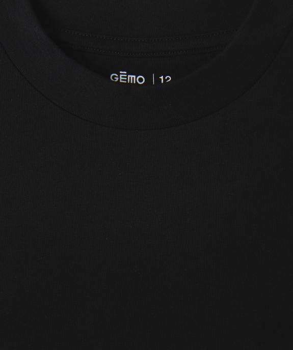 Tee-shirt uni à col rond garçon vue2 - GEMO (JUNIOR) - GEMO