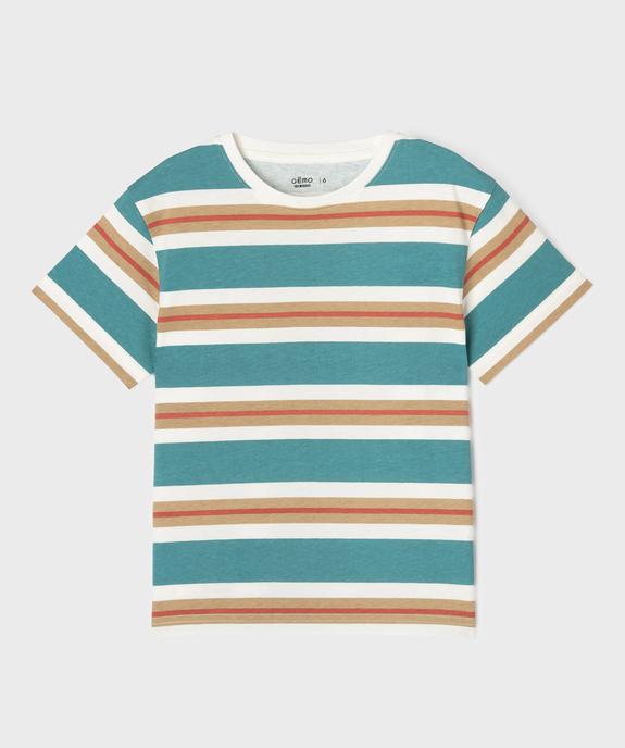 Tee-shirt manches courtes coton garçon vue1 - GEMO 4G GARCON - GEMO