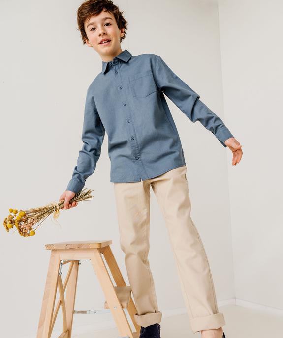 Pantalon chino coupe regular garçon vue4 - GEMO (JUNIOR) - GEMO