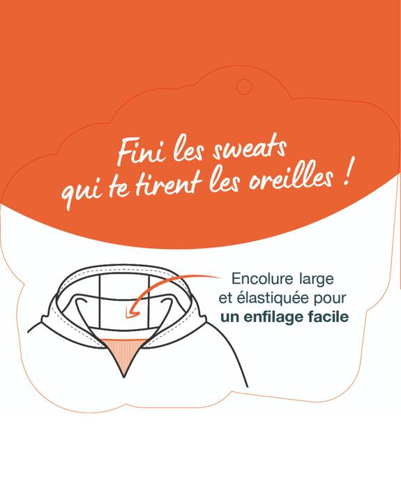 Sweat à capuche avec encolure large fille vue2 - GEMO 4G FILLE - GEMO